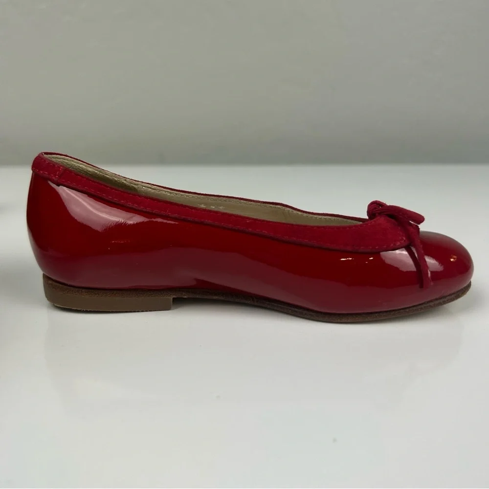 Dior red ballerina flats with bow tops size 25
